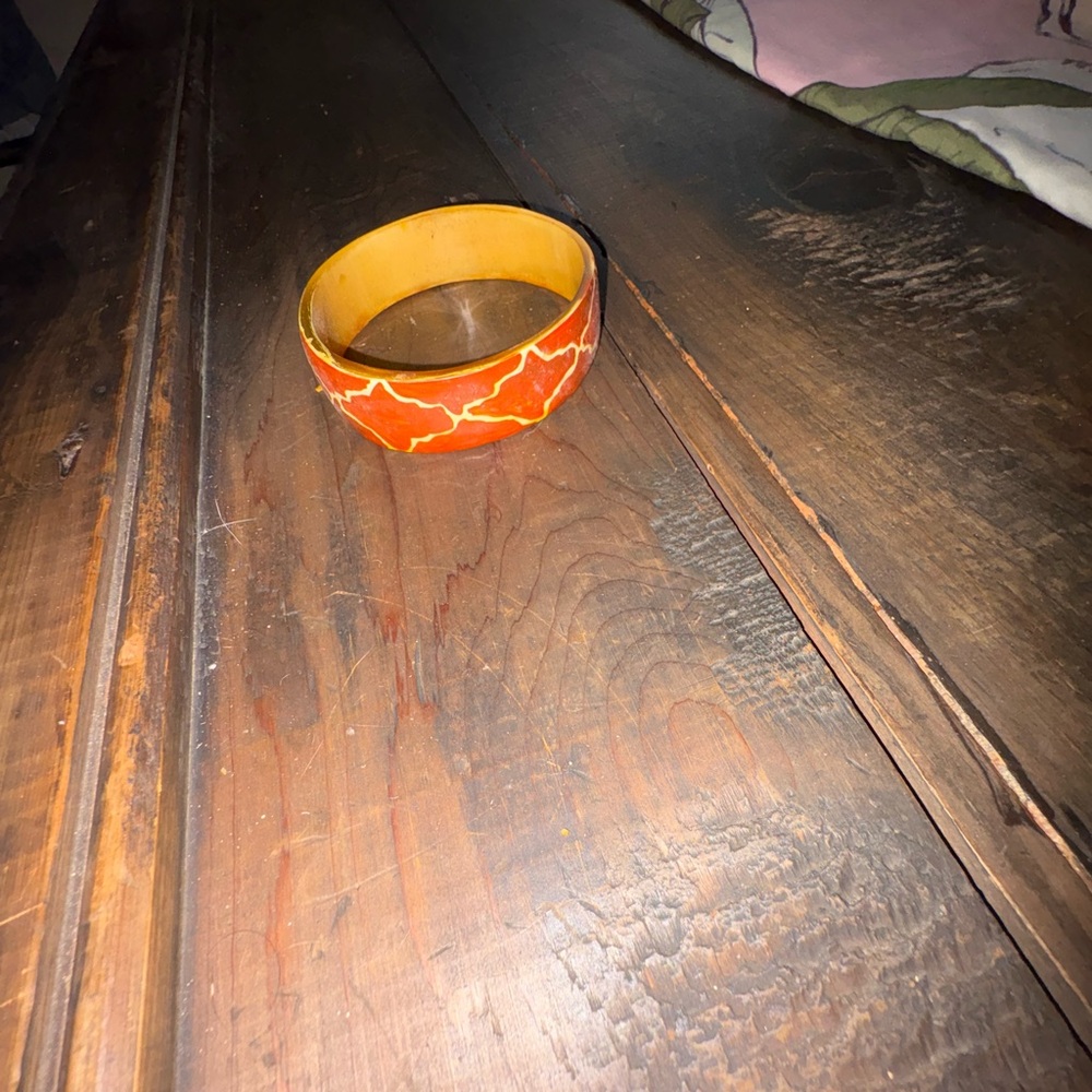 Orange and Yellow Patterned Bangle